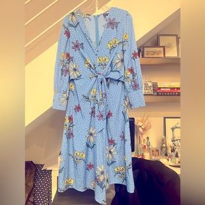 Blue patterned dress from ASOS size 4
